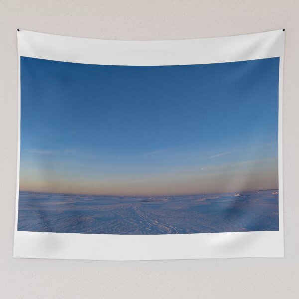 Item preview, Dawn in the blue cloudless sky over the white snow ice desert of the frozen sea designed and sold by yarvin13.