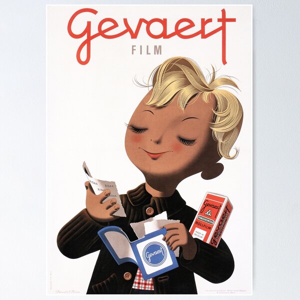 Artikel-Vorschau von GEVAERT PHOTOGRAPHY CAMERA FILM Retro Belgien Werbung, designt und verkauft von retroposters.