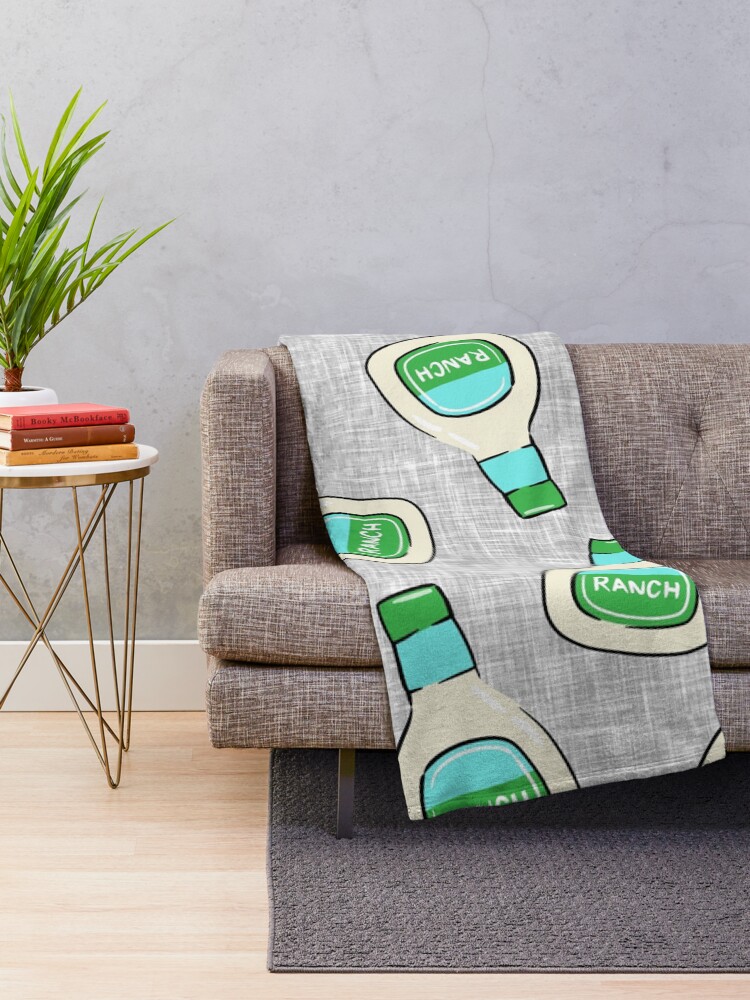 Thumbnail 2 of 6, Throw Blanket, Ranch - salad dressing bottle designed and sold by littlearrow.