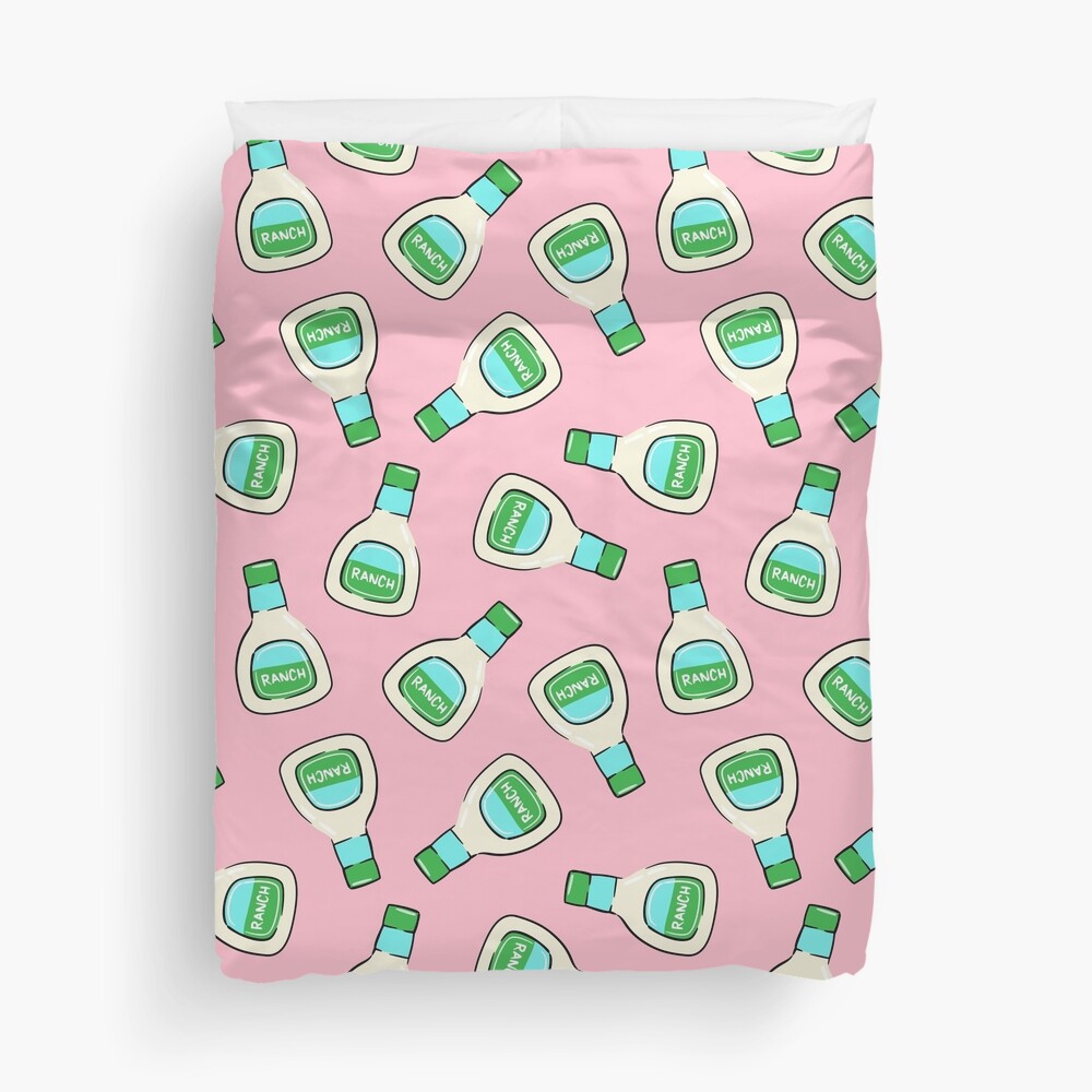Ranch - salad dressing bottle (pink) Duvet Cover