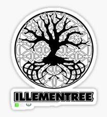 Illementree Logo Merch 2 - solid white flower Sticker