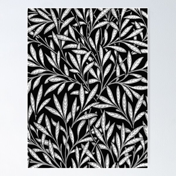 Item preview, William Morris Willow Pattern, Black and White    designed and sold by Marymarice.