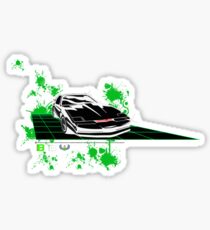 Knight Rider II with splatters - Old Skool - Just for fun Sticker