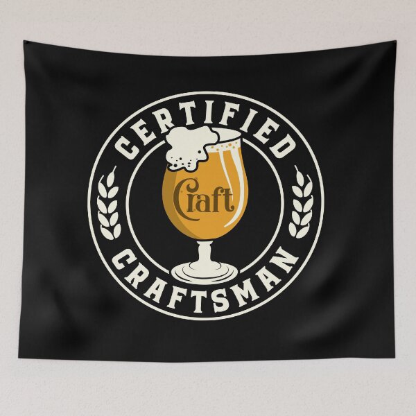 Item preview, Funny Craft beer t shirt - Certified Craftsman designed and sold by Gerald Waters.