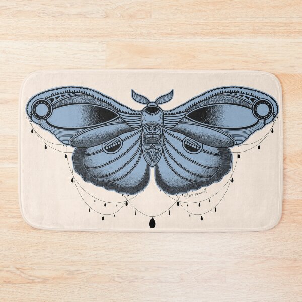 Item preview, Tribal Henna Bohemian Moth- Light Blue  designed and sold by LordGraceArt.