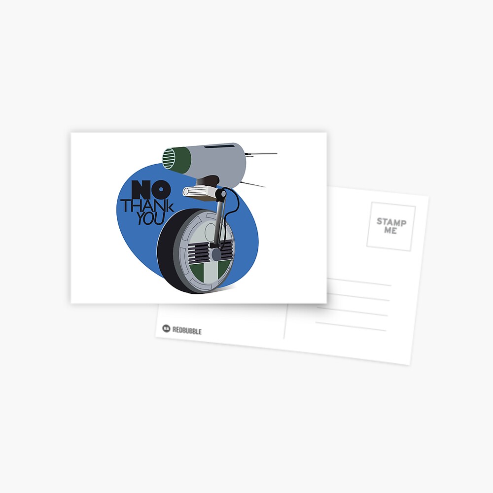 No Thank You Droid Greeting Card By Madshiva Redbubble