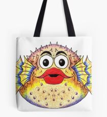 Puffer Fish Illustration Tote Bag