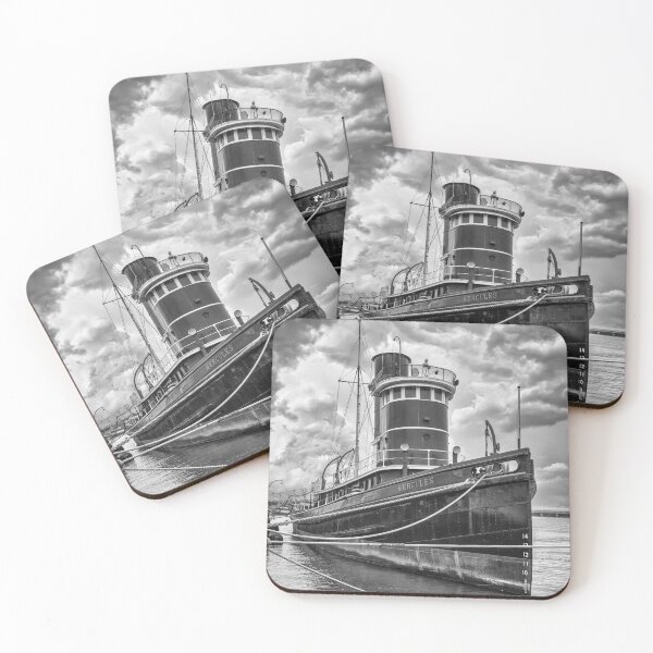 Item preview, Tugboat Hercules and Storm Clouds B+W designed and sold by Gerard Fornarotto.