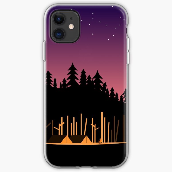 Camping Under the Stars in the Great Outdoors iPhone Soft Case