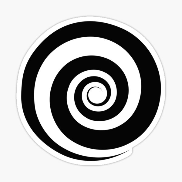 Funky Hypnotic Spiral Swirl Sticker