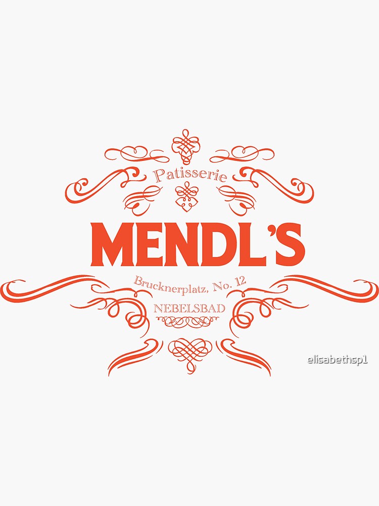 Mendls Pastry Box (Grand Budapest Hotel) Sticker for Sale by