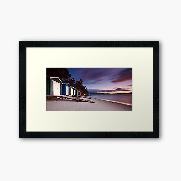 Coningham Beach Boat Sheds #2 Framed Art Print