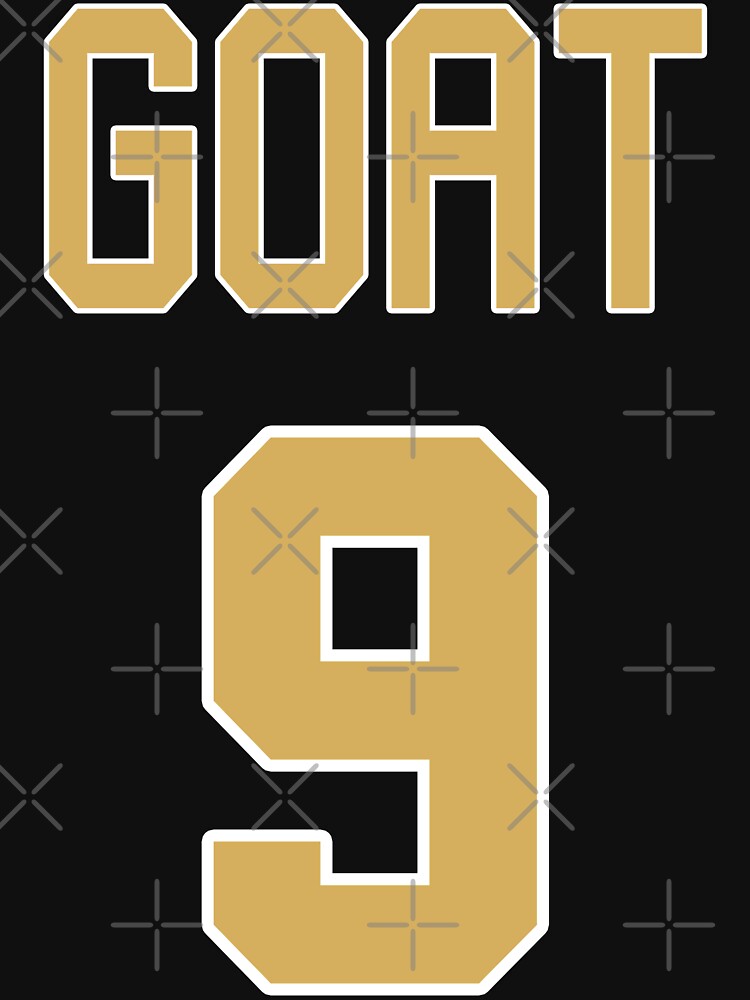 Limited Edition Drew Brees Jersey Style Shirt, GOAT 9, Nola, New Orleans  Saints Shirt, Mug, Hoodie & Wall Tapestry! Poster for Sale by GoatGear