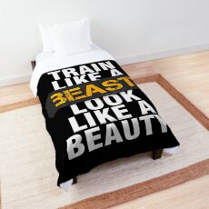 Gym Quotes Comforters Redbubble