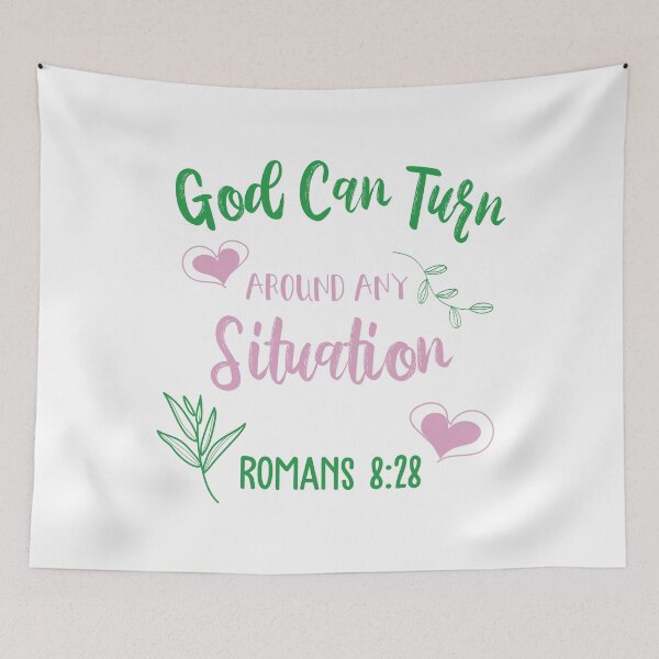 Item preview, God Can Turn Around Any Situation Romans 8:28 designed and sold by EdifyEra.