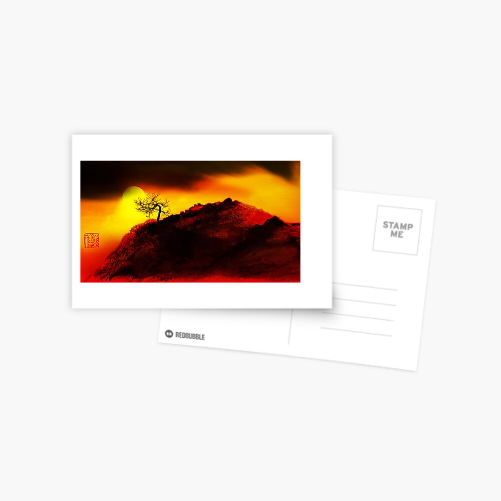 Mountain Zen Ink Postcard