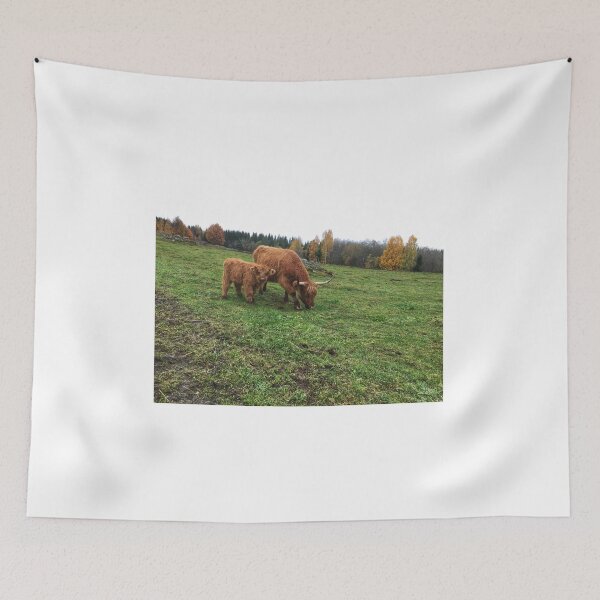 Item preview, Scottish Highland Cattle Cow and Calf 1832 designed and sold by SaarelaHighland.