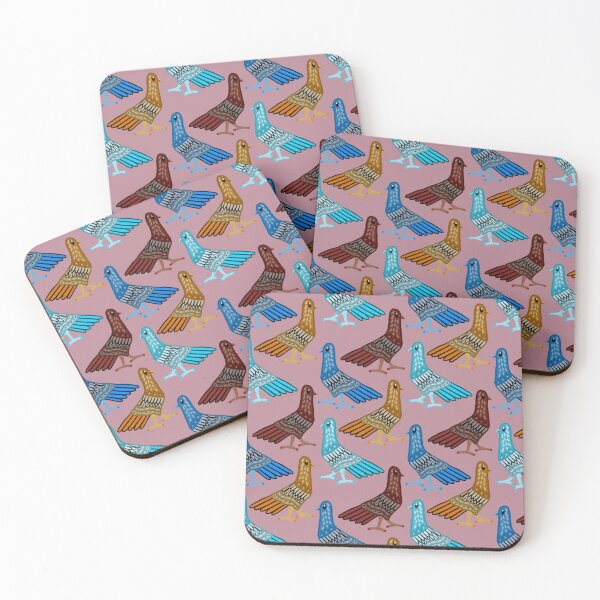 Item preview, Strutting birds - pink colourway designed and sold by ElliePDesigns.