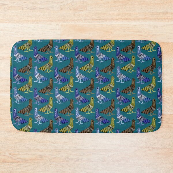 Item preview, Strutting birds - teal colourway designed and sold by ElliePDesigns.