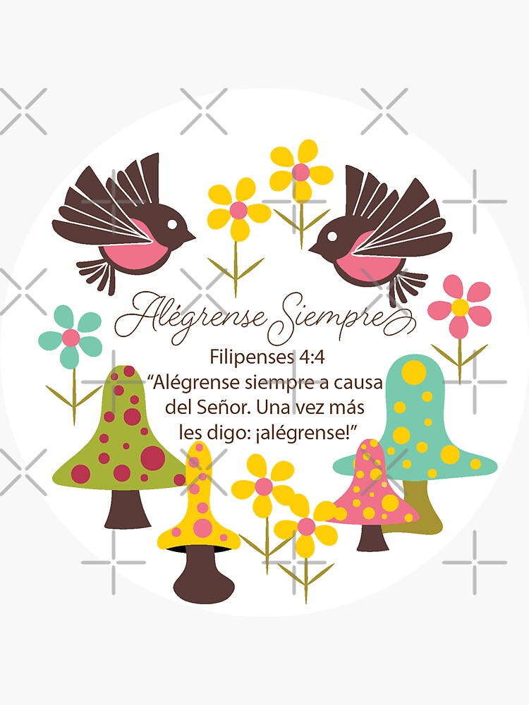 Thumbnail 3 of 3, Sticker, Spanish Bird Always Rejoice designed and sold by Cindys Creative Contour.