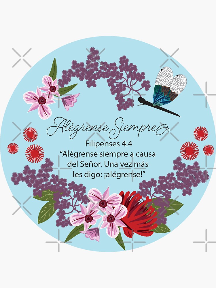 Spanish Dragonfly Floral Always Rejoice by CreativeContour