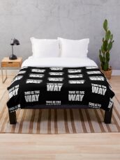 This is the Way (Black) Throw Blanket