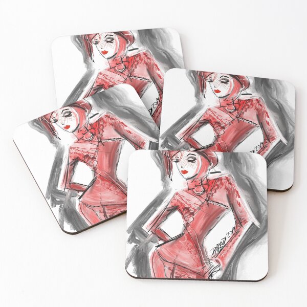 Item preview, Red top hat trend  fashion illustration designed and sold by PG Illustration.