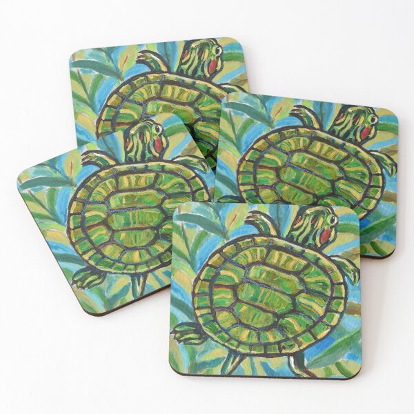 Item preview, Swimming Slider Turtle designed and sold by RobertPhelpsArt.