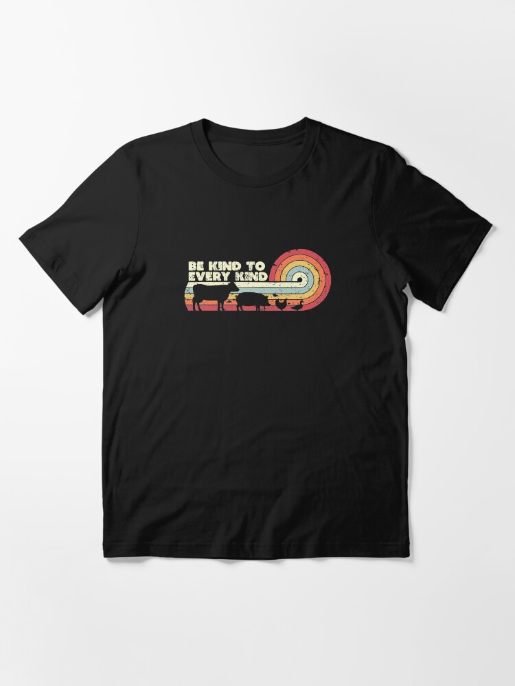 Alternate view of Be Kind To Every Kind Product, Vegan Vegetarian Retro Tee Essential T-Shirt