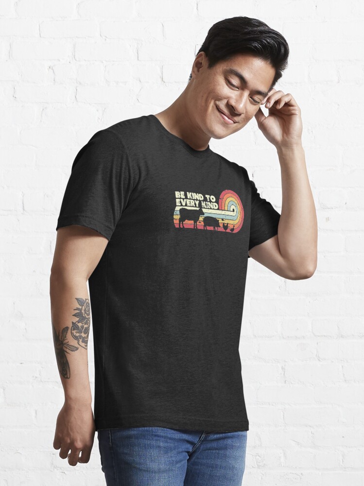 Alternate view of Be Kind To Every Kind Product, Vegan Vegetarian Retro Tee Essential T-Shirt