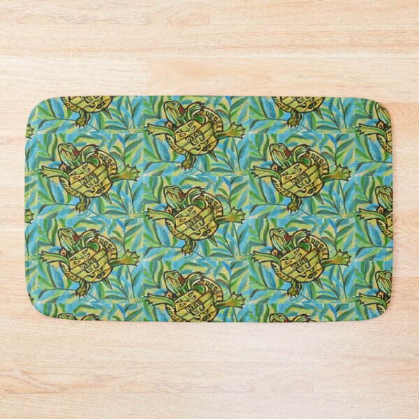 Item preview, Cute Slider Turtle Swimming by Robert Phelps designed and sold by RobertPhelpsArt.