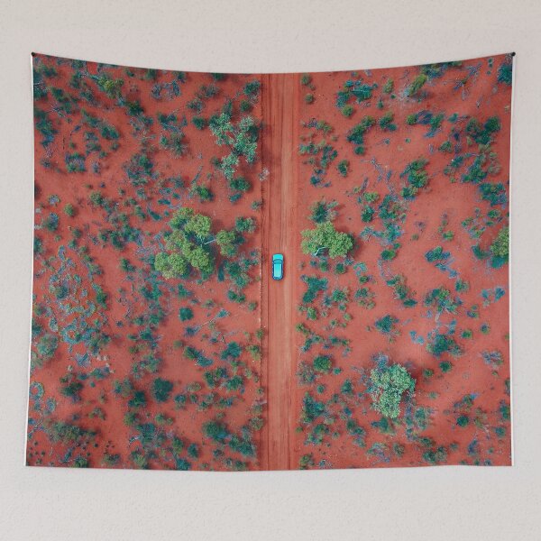 Item preview, Red Dirt Road | Aerial Print designed and sold by The-Drone-Man.