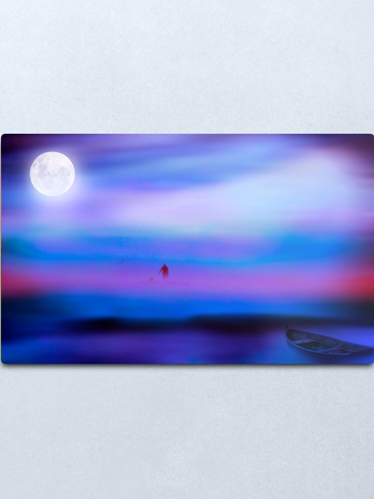Alternate view of Moon River Metal Print