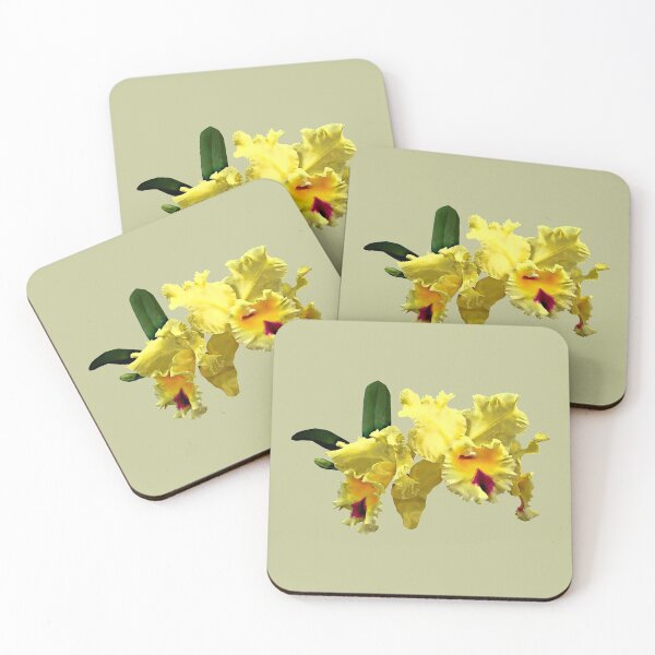 Item preview, Two Yellow Cattleya Orchids designed and sold by Susan Savad.