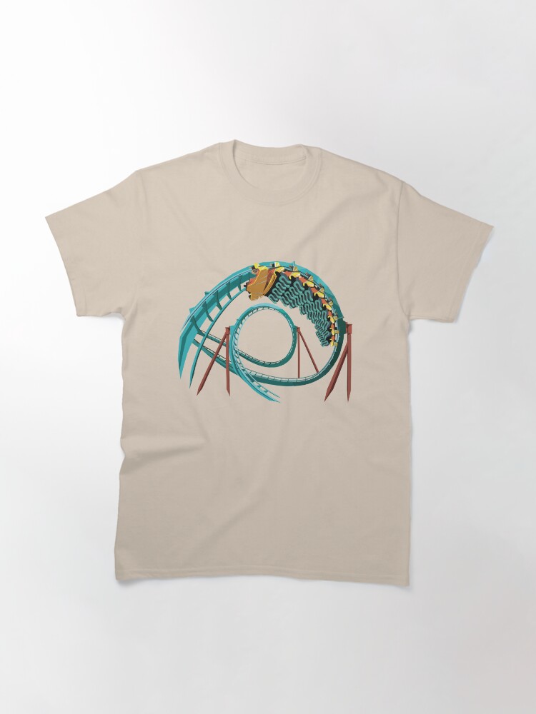 Thumbnail 2 of 7, Classic T-Shirt, Kumba B&M Sit Down Coaster - Busch Gardens Design designed and sold by CoasterMerch.