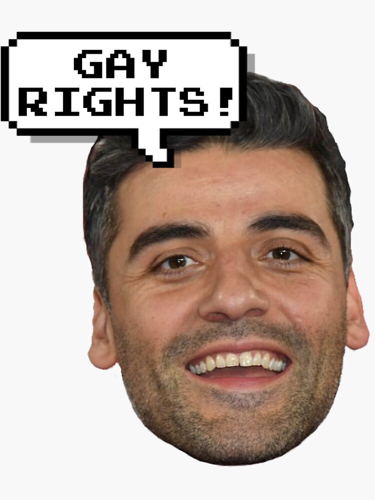 Imagen 3 de 3, Pegatina con la obra Buen hombre Oscar Isaac, diseñada y vendida por BubbleBalooza.