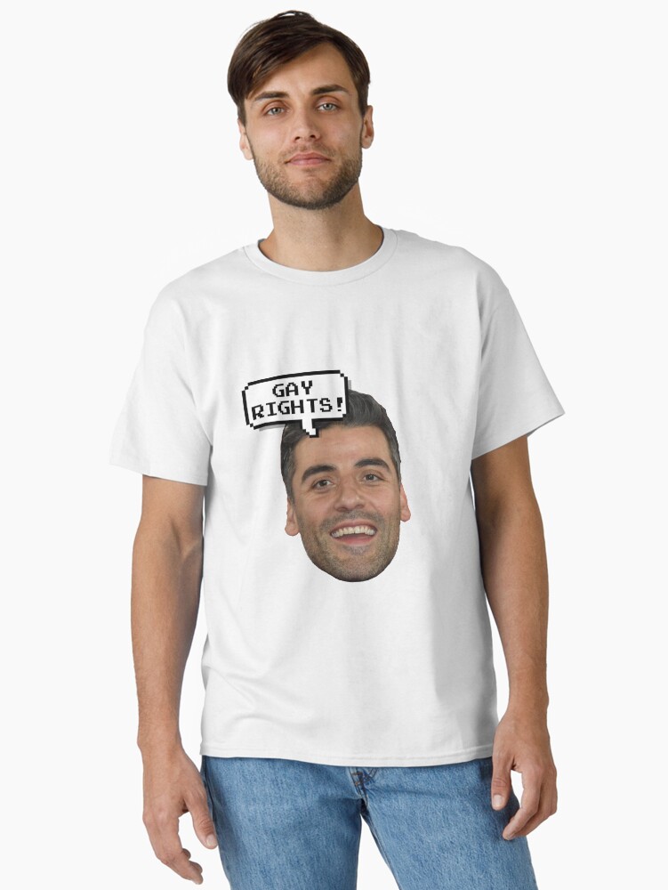 Imagen 1 de 7, Camiseta clásica con la obra Buen hombre Oscar Isaac, diseñada y vendida por BubbleBalooza.
