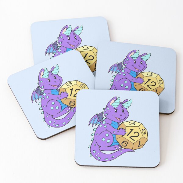 Item preview, Cute Purple Dragon and Dice RPG Role Playing D12  designed and sold by cybercat.