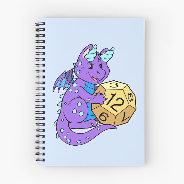 Item preview, Cute Purple Dragon and Dice RPG Role Playing D12  designed and sold by cybercat.