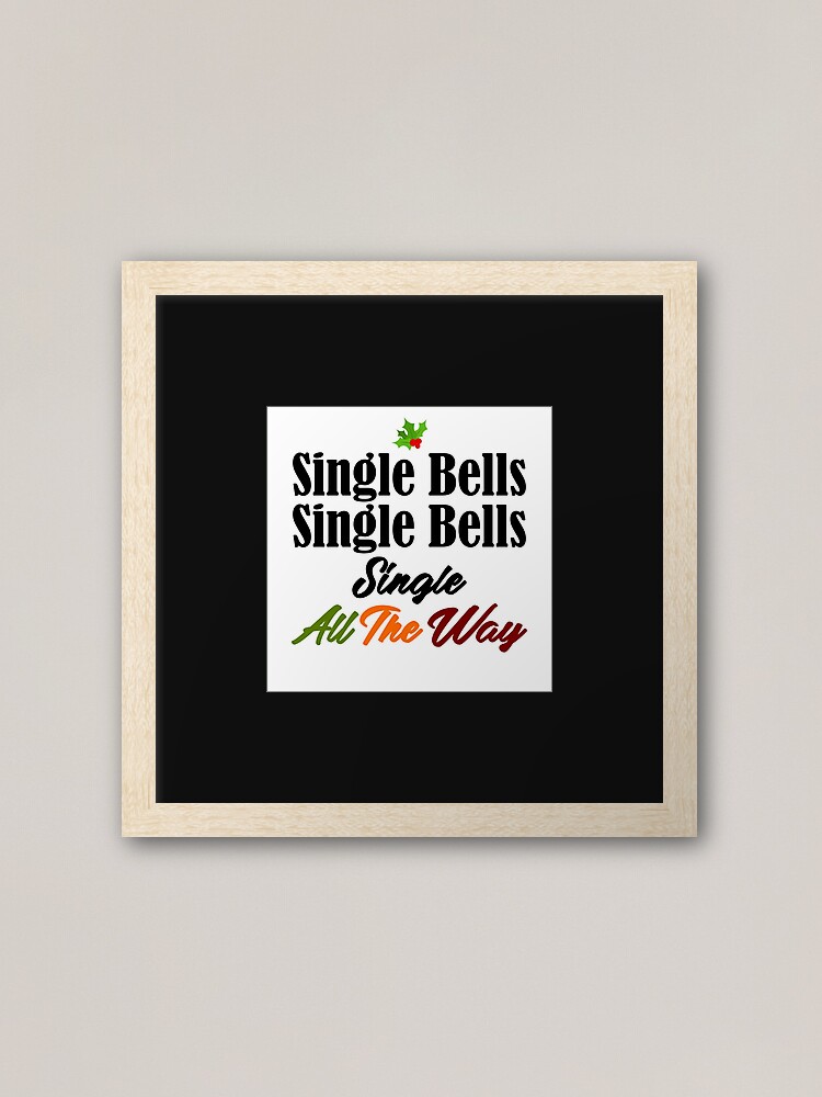 Jingle Bells-Jingle All the Way Christmas Song Wall Art Print, This Ready  to Frame Typographic Holiday Music Wall Art Poster is Good For Home