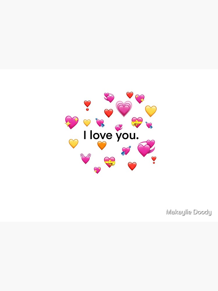 I Love You Emoji Hearts Greeting Card By Makaylie11 Redbubble