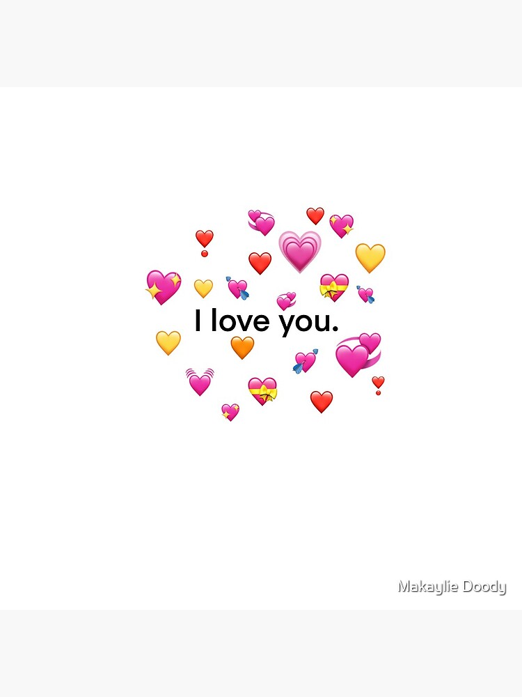 I Love You Emoji Hearts Tote Bag By Makaylie11 Redbubble