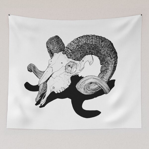 Item preview, Ramskull Ink Illustration designed and sold by SunnyAlbion.
