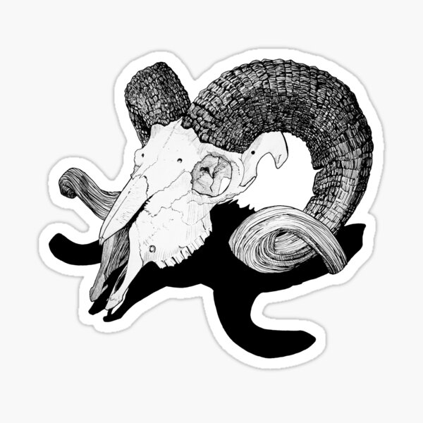 Item preview, Ramskull Ink Illustration designed and sold by SunnyAlbion.
