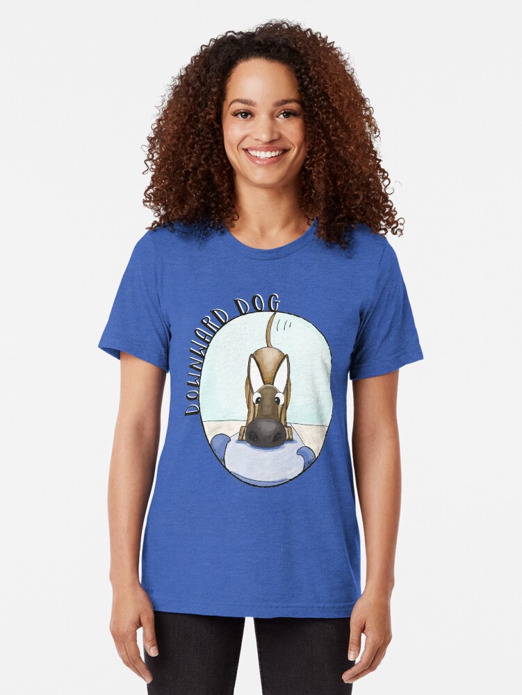 Alternate view of Yoga Dog Tri-blend T-Shirt