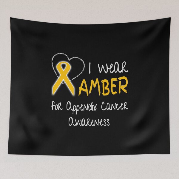 Item preview, I Wear Amber for Appendix Cancer Ribbon Awareness designed and sold by nikkidawn74.