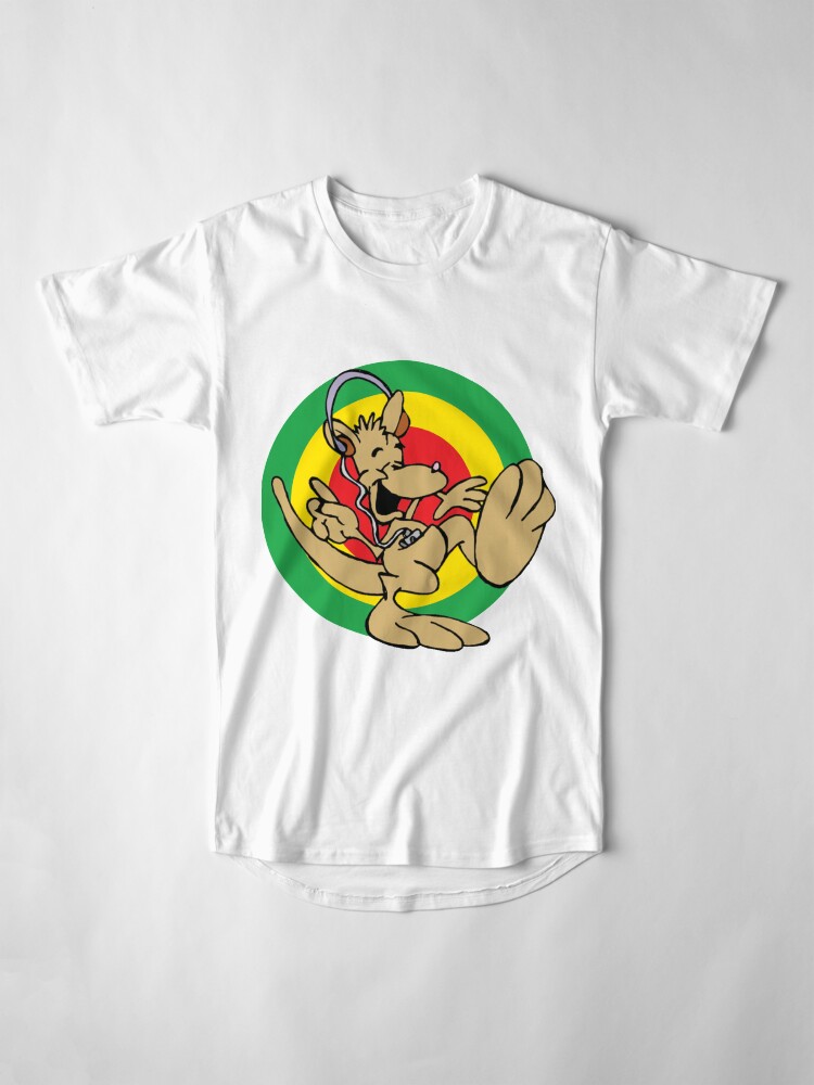 Alternate view of Dancehall Reggae Australia Kangaroo Long T-Shirt