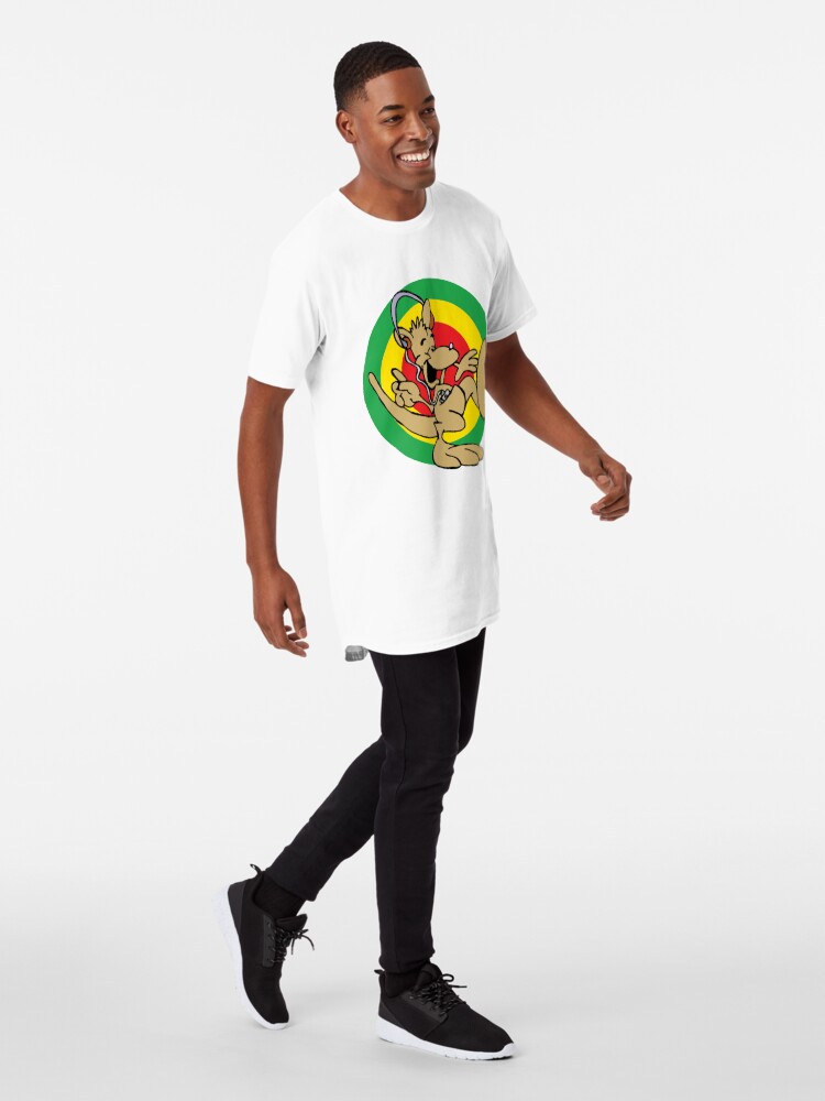 Alternate view of Dancehall Reggae Australia Kangaroo Long T-Shirt
