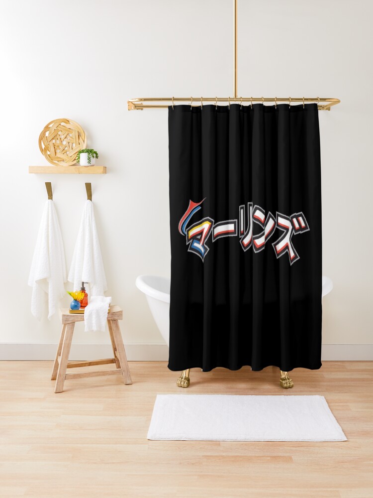 Miami Marlins Asian Japanese Shower Curtain By Thesportspage