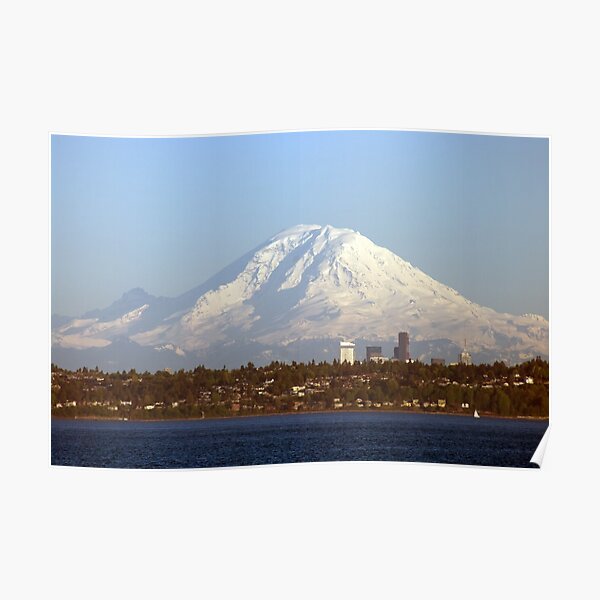 Mount Rainier From The Edmonds Ferry. Poster